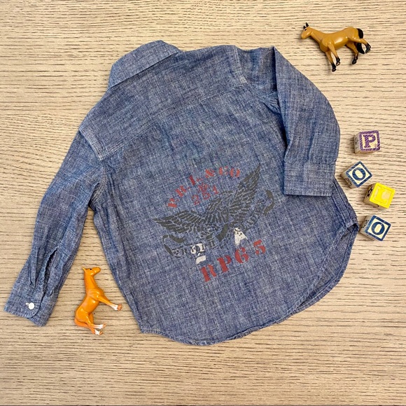 Polo Ralph Lauren Chambray Shirt 2/2T - Picture 2 of 5